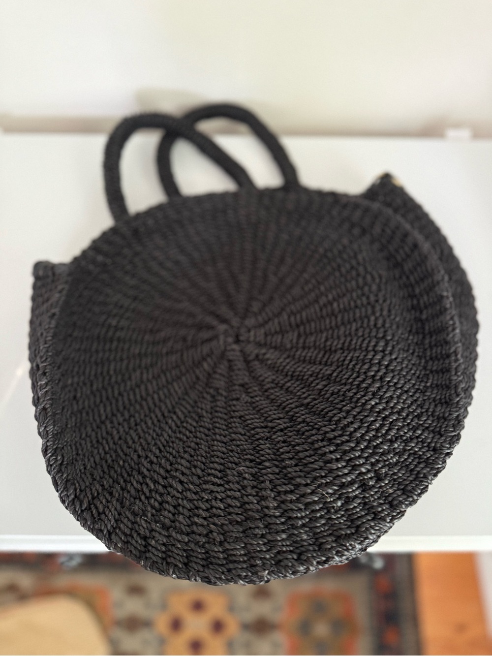 Clare V. Black Woven Alice Tote